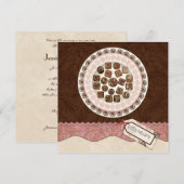 Bord vol Chocolates Birthday Party Invitation Kaart (Voorkant / Achterkant)