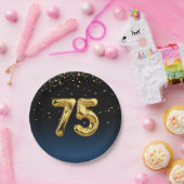 bord voor 75e-partijballonnen en goudpapier voor C (Feest)