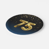 bord voor 75e-partijballonnen en goudpapier voor C (Gekanteld)