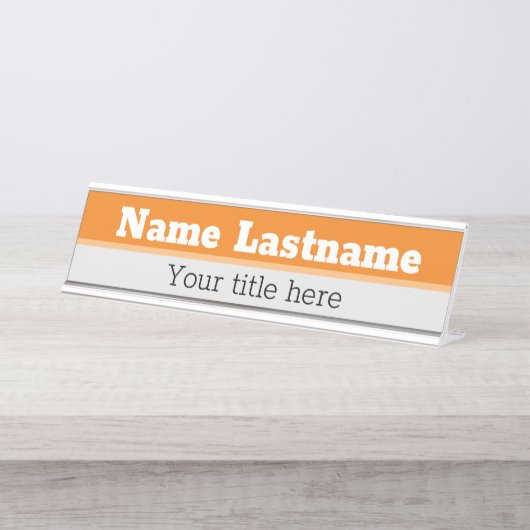Bord voor aangepaste bureaunaam bureau naambordje (Voorkant)