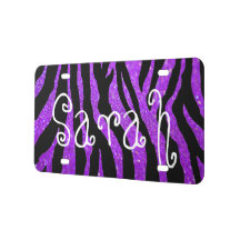 Bord voor aangepaste licentie - Glitter Zebra Name