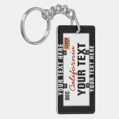 Bord voor aangepaste licenties sleutelhanger (Voorkant Links)