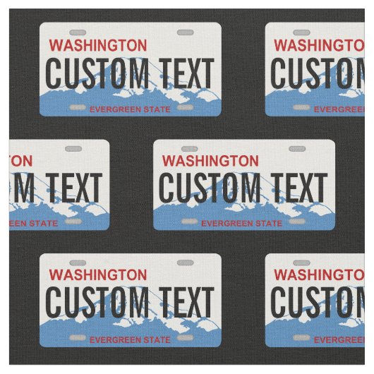 Bord voor aangepaste Washington-licenties Stof (Close Up)