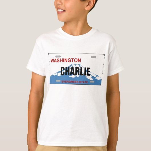 Bord voor aangepaste Washington-licenties T-shirt (Voorkant)
