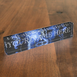 Bord voor afgebeelde fractale naam naambordje