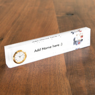 Bord voor afspeelbare Cartoon Sheep & Wolf Name me Naambordje