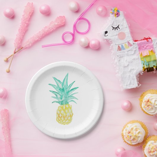 Bord voor ananassetschilders, tropisch papier (Feest)