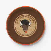 Bord voor Badass Bison Boerderij Logo (Voorkant)