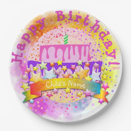 Bord voor Birthday Cake Paper - HAMbWG (Voorkant)