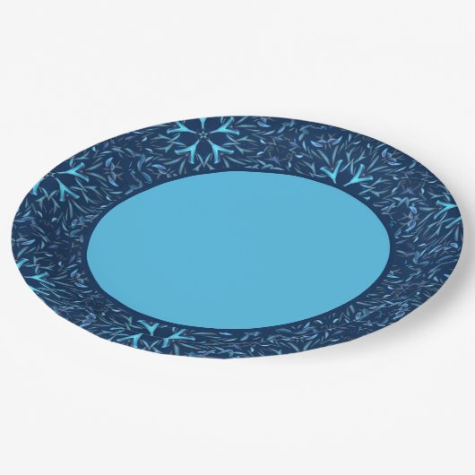 Bord voor Bright Blue Winter Snowflakes Paper (Gekanteld)