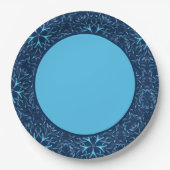Bord voor Bright Blue Winter Snowflakes Paper (Voorkant)