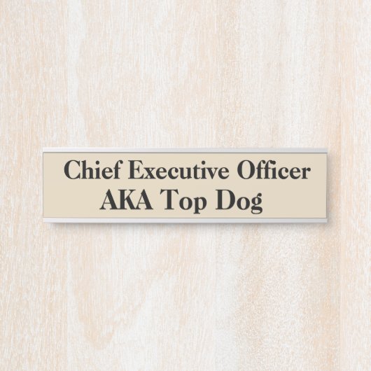 BORD voor CEO-hanging Deurbordnaam Deurbordje (Voorkant)