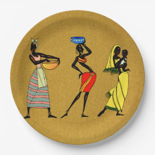 Bord voor damespapier van Afrika