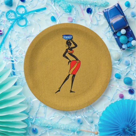 Bord voor damespapier van Afrika (Feest)