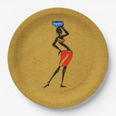 Bord voor damespapier van Afrika (Voorkant)