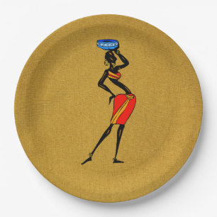 Bord voor damespapier van Afrika