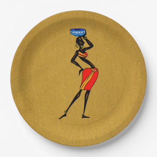 Bord voor damespapier van Afrika (Voorkant)