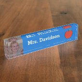 Bord voor de aangepaste fotodesk van de leraar naambordje (Zijkant)