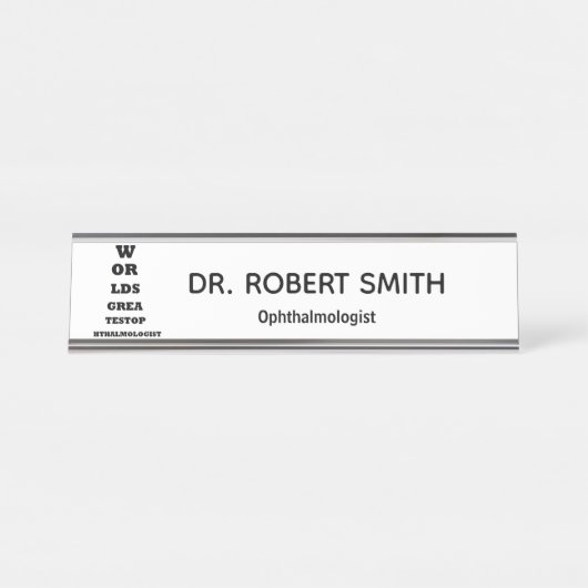 bord voor de benaming "Ophthalmoloog" Bureau Naambordje (Voorkant)