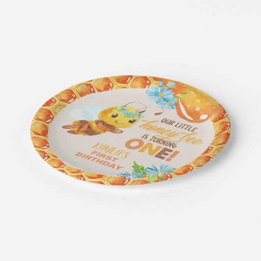 Bord voor de eerste verjaardag van de bijen - meis (Gekanteld)