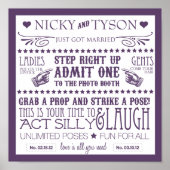 Bord voor de fotocabine poster (Voorkant)