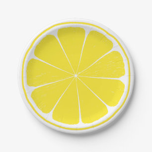Bord voor donkergeel lemon Citrus Fruit Slice Pape