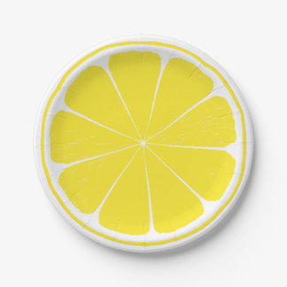 Bord voor donkergeel lemon Citrus Fruit Slice Pape