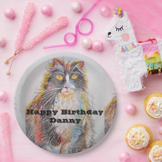 Bord voor driedaagse Waterverf van Tuxedo Cat (Feest)