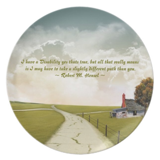 Bord voor gehandicaptenbewustzijn. (Voorkant)