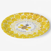 Bord voor gepersonaliseerd Baby shower van honing  (Gekanteld)