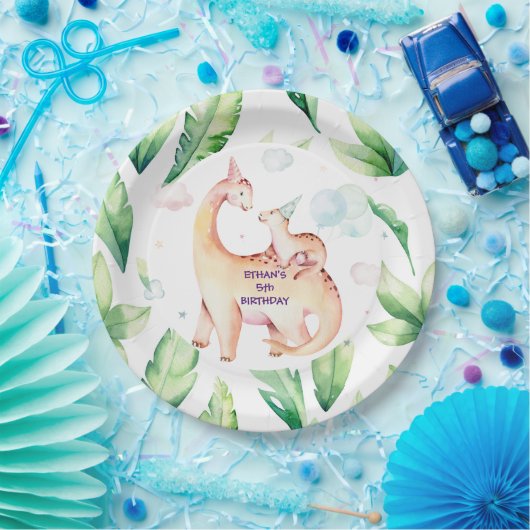 Bord voor gepersonaliseerd dinosauruspapier (Feest)