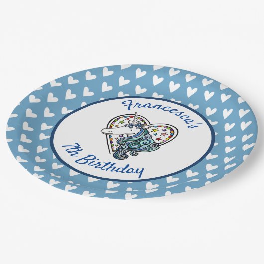 Bord voor gepersonaliseerd Unicorn-hartpapier (Gekanteld)