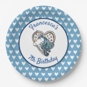 Bord voor gepersonaliseerd Unicorn-hartpapier (Voorkant)