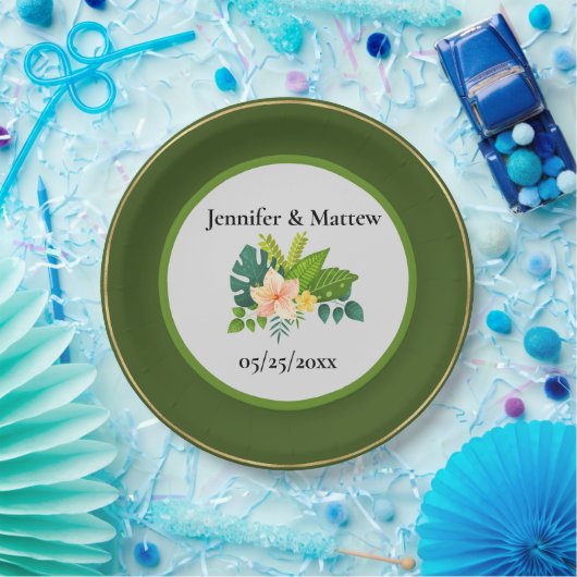 Bord voor groen en wit aangepast bruiloft (Feest)