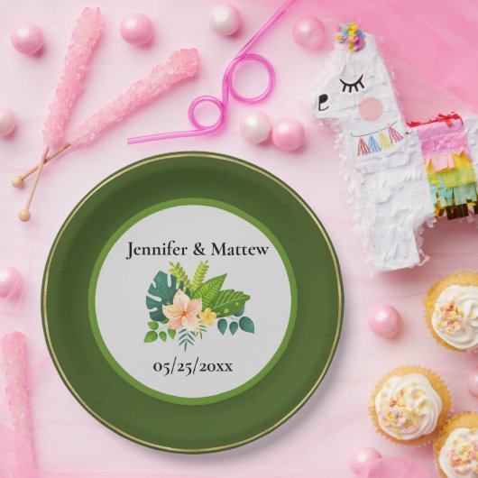 Bord voor groen en wit aangepast bruiloft (Feest)