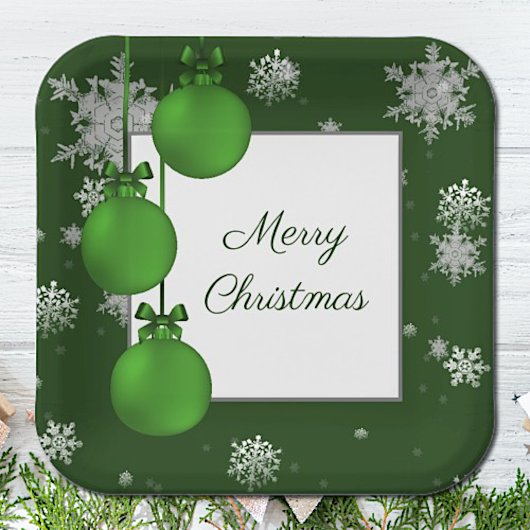 Bord voor groen kerstversieringspapier