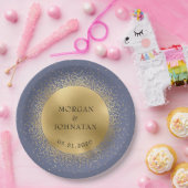 bord voor hemelsnaam middernacht goudmaanpapier (Feest)