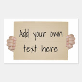 bord voor het testen van karton rechthoekige sticker (Voorkant)