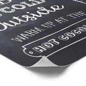 Bord voor hete chocoladestation poster (Hoek)