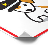 bord voor hond op afscherming poster (Hoek)