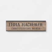 Bord voor houten korrelkleurig deurteken deurbordje (Voorkant)