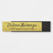 Bord voor kantoor: Gold en Black Deurbordje (Voorkant)