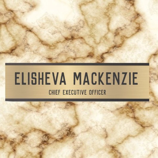 Bord voor kantoor: Gold en Black Deurbordje