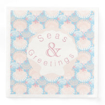 Bord voor kerstblauw kerstpapier voor de kust