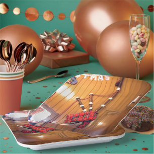 Bord voor kerstcadeautjes voor Musical bagpipe