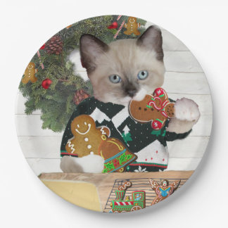 Bord voor kerstkoekjes Kitten Paper