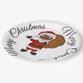 Bord voor kerstpapier met zwarte kerstcadeaus (Gekanteld)