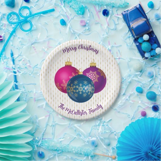 Bord voor kleurrijke kerstversieringen (Feest)