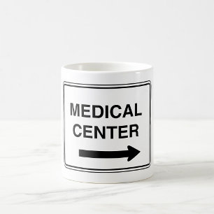 Bord voor medisch centrum koffiemok