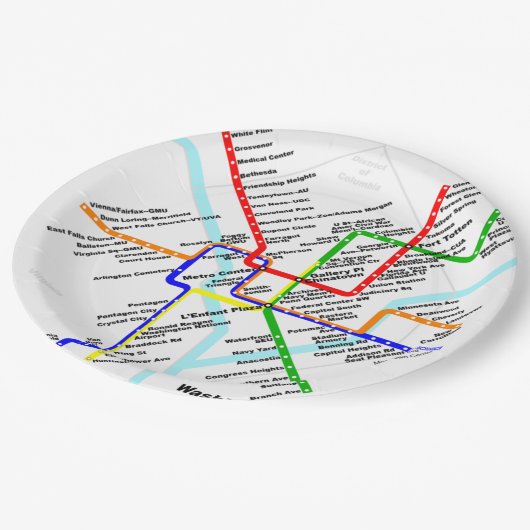 Bord voor metro in Washington DC (Gekanteld)